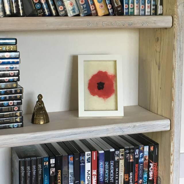 Poppy, Felted Art, Felt Picture, Flower, Felt, Wet Felting, Wool, Wool Christmas, Gift - image 1