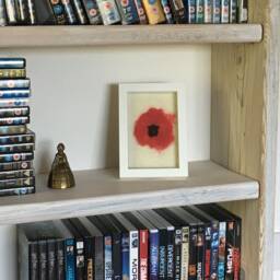 Poppy, Felted Art, Felt Picture, Flower, Felt, Wet Felting, Wool, Wool Christmas, Gift - thumbnail 1