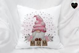 Mum Gnome Cushion For Mothers Day, Her Birthday - thumbnail 1