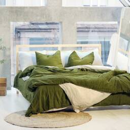 Moss Linen Duvet Cover Pure Bedding, King & Queen - thumbnail 2