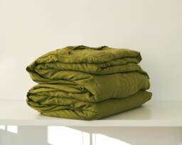 Moss Linen Duvet Cover Pure Bedding, King & Queen - thumbnail 1