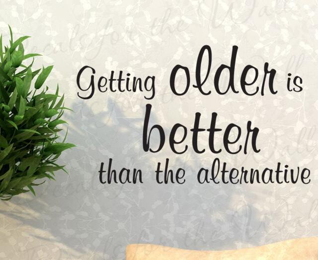 Getting Older Better Than Alternative Funny Grandparents Grandma Grandpa Wall Decal Quote Vinyl Sticker Art Lettering Decor Decoration I47 - image 1