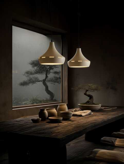 Ceramic Plug-In Pendant Light, Modern Farmhouse Kitchen Lighting, Hardwired/Plug in - Naaya Farmhouse - image 1