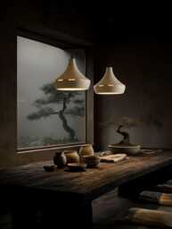 Ceramic Plug-In Pendant Light, Modern Farmhouse Kitchen Lighting, Hardwired/Plug in - Naaya Farmhouse - thumbnail 1