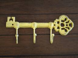 Summer Squash Yellow Shabby Chic Key Holder/Or Pick Your Color Skeleton Rack Metal Wall Hanger Kitchen Foyer Entrance Hook