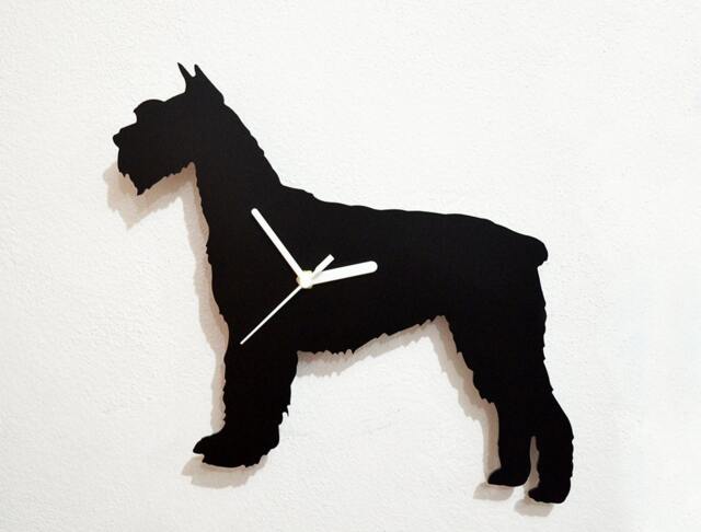 Giant Schnauzer Dog - Wall Clock Silhouette - image 1