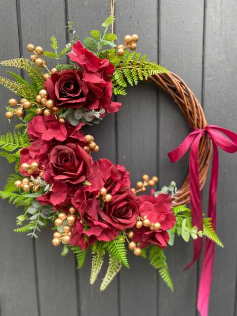 Winter Wreath, Christmas Rustic All Year Christmas Door Wreath, Pine Evergreen - image 1
