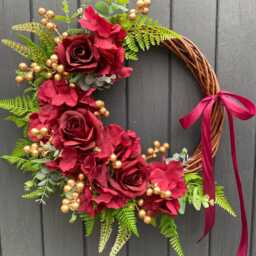 Winter Wreath, Christmas Rustic All Year Christmas Door Wreath, Pine Evergreen - thumbnail 3