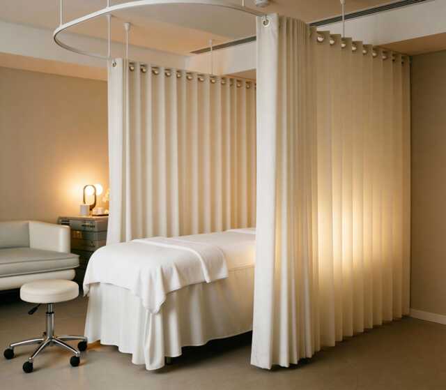 Double Layer Privacy Curtain, Room Divider, Salon Curtain - image 1