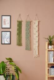 Macrame Leaf Minimal Wall Hanging, Bohemian Home Decor, Housewarming Gift, Geometric Tapestry, Living Room Art, First Mothers Day W15