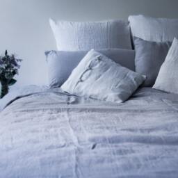 Set Of 2 Silver Linen Pillow Cases Boho Cushion Covers - thumbnail 2