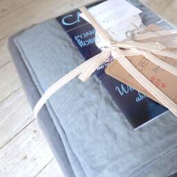 Set Of 2 Silver Linen Pillow Cases Boho Cushion Covers - thumbnail 4