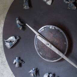 Large Round Metal Industrial Wall Clock With Angels, Made By The Steel Style Things - thumbnail 4