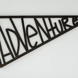 Adventure Wood Pennant Vintage Style Nursery Decor - thumbnail 3