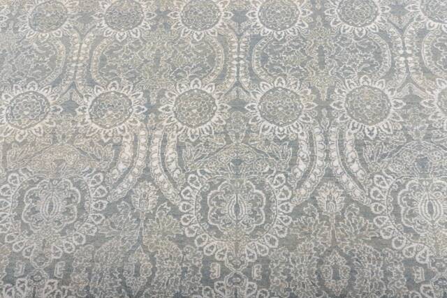 8x10 Grey Modern Design Hand Knotted Wool Soft Touch Transitional Rug , #7628 - 242x300 cms. Free Shipping - image 1
