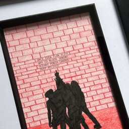 Pearl Jam Ten Album Cover Hand Drawn Original Framed Artwork - thumbnail 2