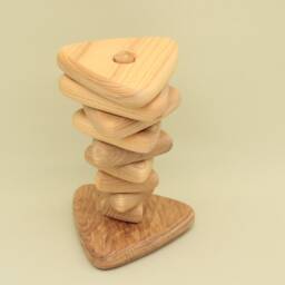 Handmade Wooden Stacking Pyramid Montessori Baby Toy - thumbnail 4