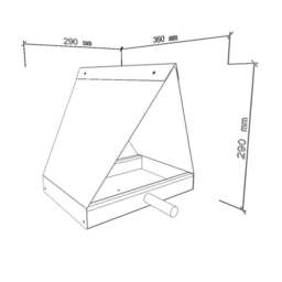 Modern Bird Feeder - House Hanging Minimalist Lover Garden Decor Shelter - thumbnail 4
