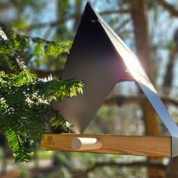 Modern Bird Feeder - House Hanging Minimalist Lover Garden Decor Shelter - thumbnail 2