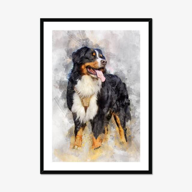 Custom Watercolour Dog Portrait, Pet Print, Lover Gift, Portrait From Photo, Painting, Memorial - image 1