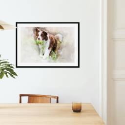 Custom Watercolour Dog Portrait, Pet Print, Lover Gift, Portrait From Photo, Painting, Memorial - thumbnail 3