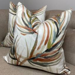 Leaves Cushion Cover, Scatter Pillow Alvaro Fabric By Harlequin Palm Trees 100% Satin Cotton Handmade in UK Double Sided - thumbnail 4