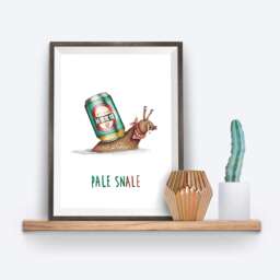 Pale Snail Beer Kitchen Wall Art - Funny Ale Gallery Print - thumbnail 1