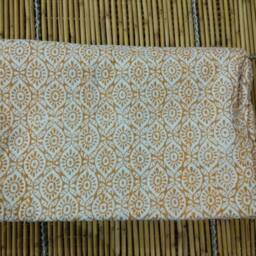 Hand Stitched Kantha Cotton Bed Cover Block Print Indian Quilt - thumbnail 3