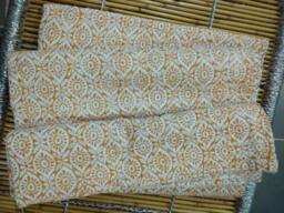 Hand Stitched Kantha Cotton Bed Cover Block Print Indian Quilt - thumbnail 1