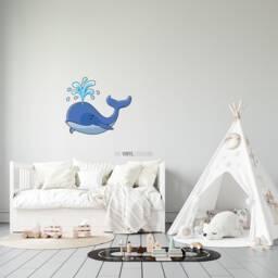 Whale Art - Wall Decor Thevinylcreations Underwater Stickers Ocean Decal Sea - thumbnail 1