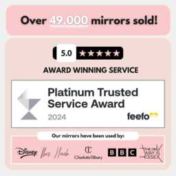 Small Hollywood Vanity Mirror With Lights 50 X 42cm - Margot Led Makeup Mirror, 13 Bulbs, Tri-Colour, Tabletop Or Wall Mounted - thumbnail 3
