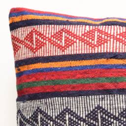 Kilim Pillow 16x24 Cover Moroccan Rug Anatolian 40x60 Cuscini Wool Etnische Kussens - thumbnail 2