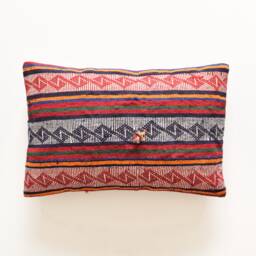 Kilim Pillow 16x24 Cover Moroccan Rug Anatolian 40x60 Cuscini Wool Etnische Kussens - thumbnail 1