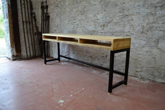 Industrial Office Desk With Storage, Bespoke Handmade Furniture Made To Measure in Scotland - image 1