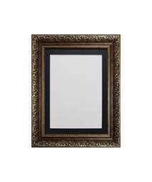 Dahlia Bronze Ornate Photo, Picture Frame With Black Mount