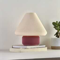 Minimalist Table Lamp With Warm Glow - Modern Bedside & Desk Lamp, Cozy Ambient Lighting, E26, E27 Bulb Holder - thumbnail 2