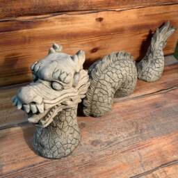 Stone Garden Chinese Dragon 3 Piece Set Statue Ornament - thumbnail 2
