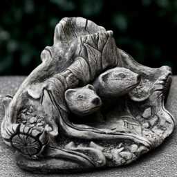 Concrete Pair Hedgehog Sculpture Stone Figure Cement Animal Statue Handmade Decor Hedgehog Lover Gift Garden & Home Art - thumbnail 1