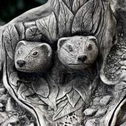 Concrete Pair Hedgehog Sculpture Stone Figure Cement Animal Statue Handmade Decor Hedgehog Lover Gift Garden & Home Art - thumbnail 3