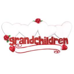 Personalised Resin Hanging Decoration , Christmas, Grandchildren 4 Or 5, Personalized - thumbnail 2