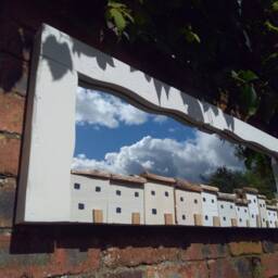 Driftwood House Mirror, Wall-Mounted Art, Handmade in Wales, 4Ft - thumbnail 3