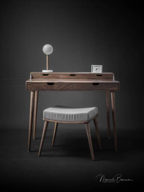 Solid Walnut Vanity , Dressing Table Desk - image 1