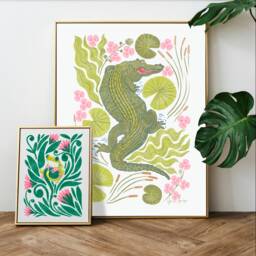 La Rana - Tree Frog Amphibian Colorful Home Decor Bright Printsposter, Illustration - thumbnail 3