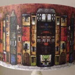 Book Street Lampshade Shabby Chic Fantasy Town - thumbnail 4