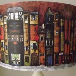 Book Street Lampshade Shabby Chic Fantasy Town - thumbnail 3