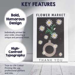 White Daisy Arrangement in Modern Ring Vase Artwork Canvas Wall Art Print Decor Picture Ready To Hang - thumbnail 2