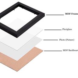 "Gold 10 Piece Multi Picture Frame - Photo Collage Wall Art Hanging Table Set Frames Comes With 10x8""/8x6"" 7x5""/ 6x4" - thumbnail 3