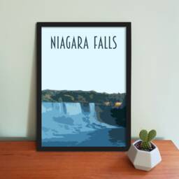 Niagara Falls Travel Poster - Retro Usa Canada Art Print - thumbnail 1
