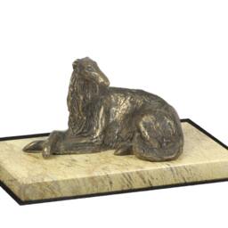 Borzoi, Russian Wolfhound , Dog Sand Marble Base Statue, Limited Edition, Artdog. Made Of Cold Cast Bronze. Perfect Gift. Limited Edition - thumbnail 3