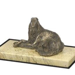 Borzoi, Russian Wolfhound , Dog Sand Marble Base Statue, Limited Edition, Artdog. Made Of Cold Cast Bronze. Perfect Gift. Limited Edition - thumbnail 2